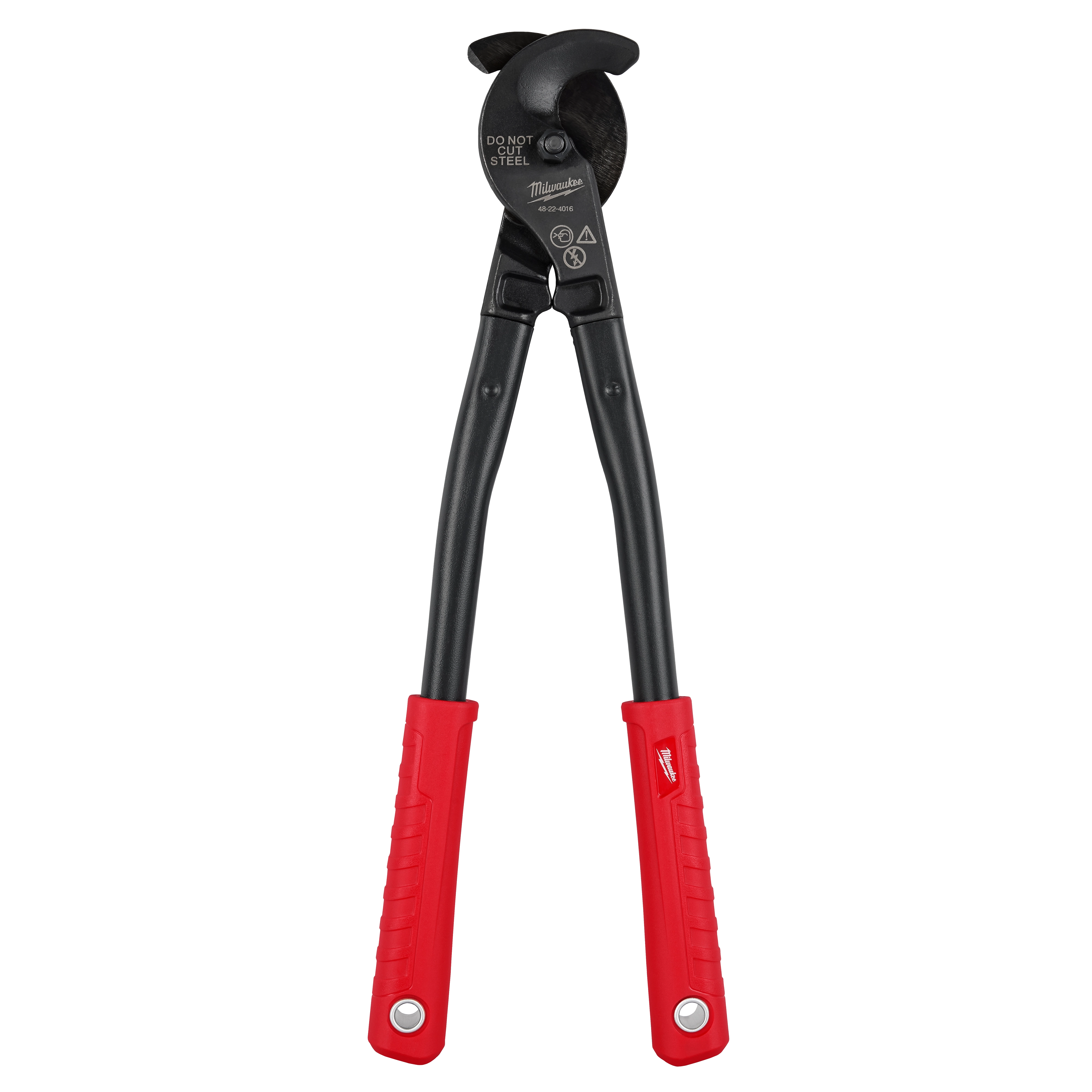 The 17" Utility Cable Cutter features black blades and red handle grips, designed for cutting cables but not steel.