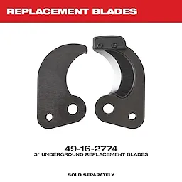 Replacement blades for the M18 FORCE LOGIC Underground Cable Cutter, model number 49-16-2774. These 3-inch underground replacement blades are sold separately.