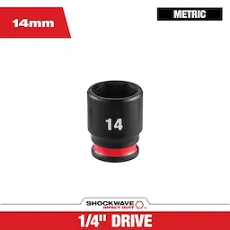 SHOCKWAVE Impact Duty 1/4" Drive 14MM Standard 6 Point Socket centered on a plain background.