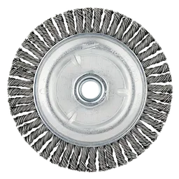 5" Stringer Bead Wheel with carbon steel block shot, featuring tightly wound bristles for effective cleaning and surface preparation.