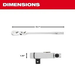 1/2" Drive 18" Flex Head Ratchet