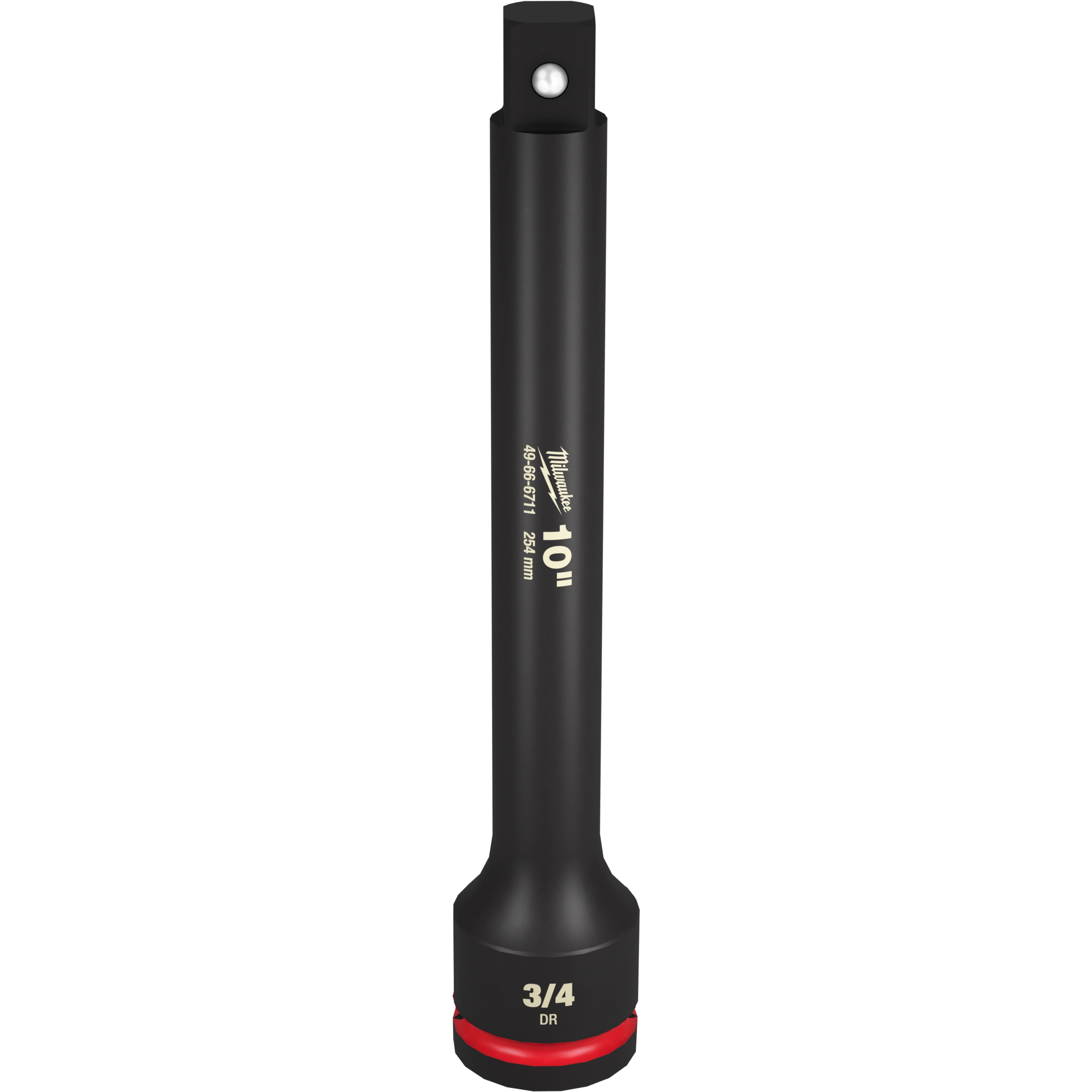 3/4 DR 10" IMPACT EXTENSION, black with red accent, features white lettering indicating size and specifications.