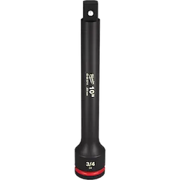 3/4 DR 10" IMPACT EXTENSION, black with red accent, features white lettering indicating size and specifications.