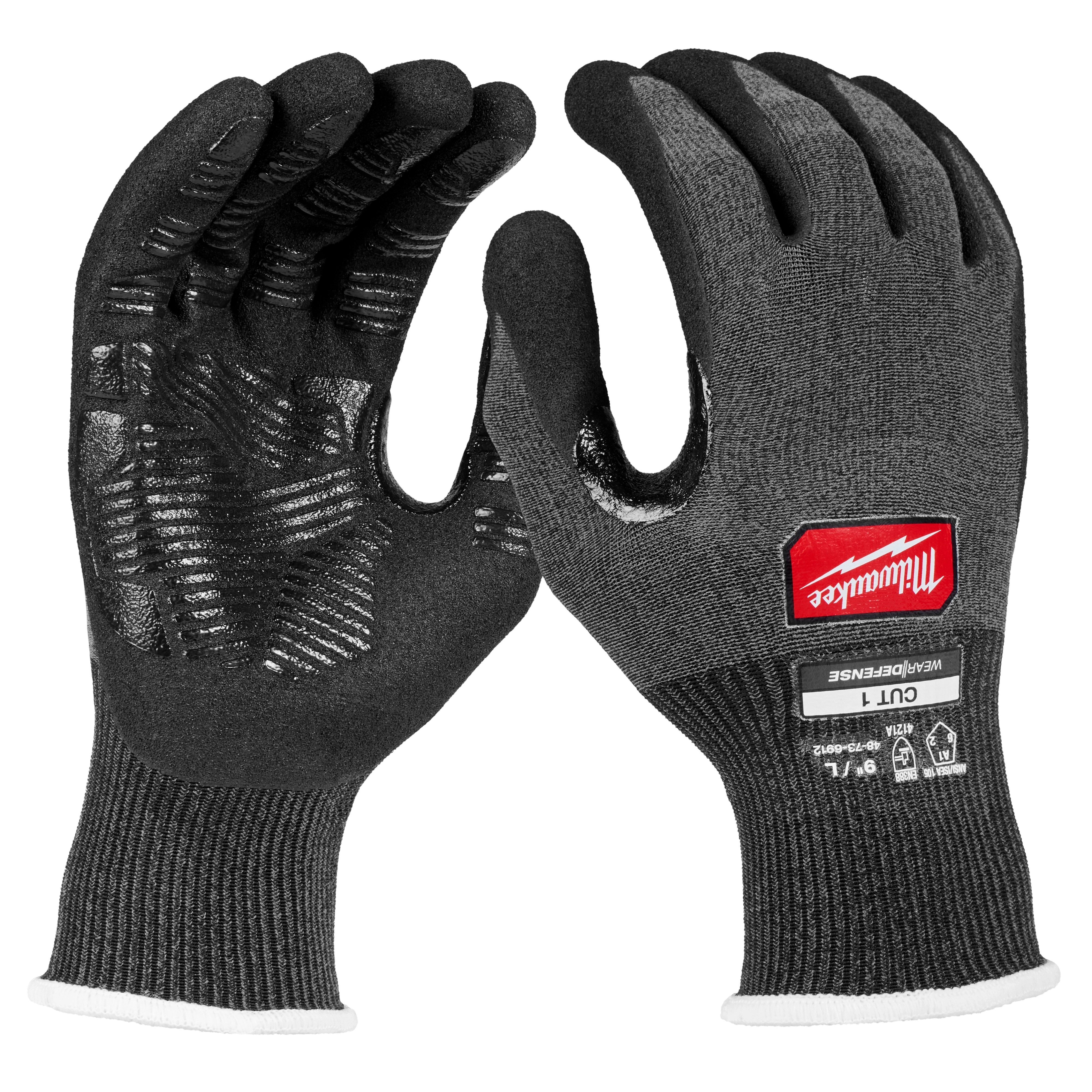 Cut Level 1 Nitrile Dipped Gloves w/ WEAR-DEFENSE™ Protection