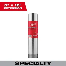 5" x 12" Diamond Premium Wet Core Bit Extension, a cylindrical metal tool accessory with a red label and threaded ends.