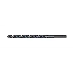7/32" THUNDERBOLT black oxide drill bit with a twisted design for precision drilling and increased durability.