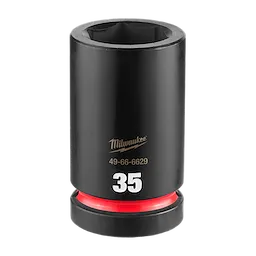 SHOCKWAVE Impact Duty 1" Drive 35MM Deep Impact Socket in black with a red band around the base and "35" printed in white.