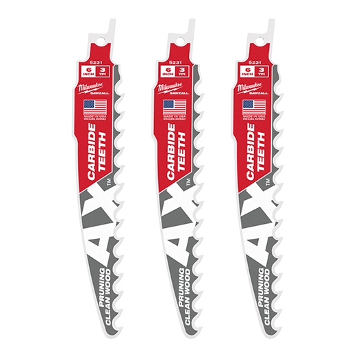 The AX w/ Carbide Teeth for Pruning & Clean Wood SAWZALL Blades ...