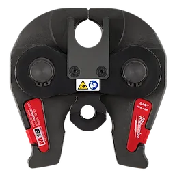 The image shows a ¾” IPS-ASP Press Jaw designed for M18 FORCE LOGIC Press Tools, featuring red and black components.