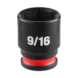 SHOCKWAVE Impact Duty 1/4" Drive 9/16" Standard Impact Socket in black with a red ring and "9/16" marked in white.
