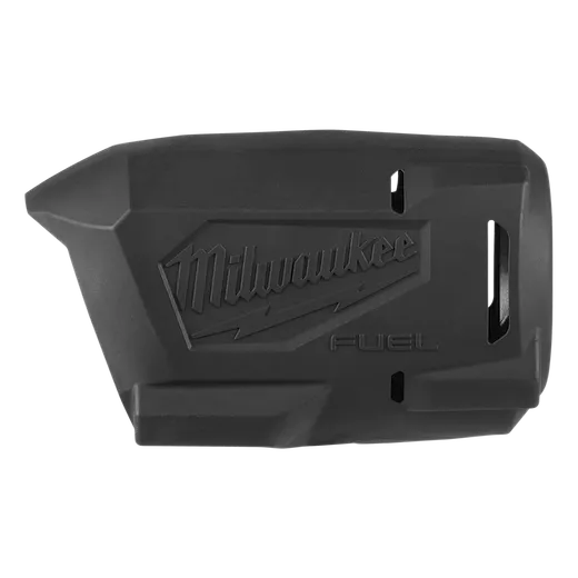 M18 FUEL STRIKER Hammer Chisel Protective Boot in black, featuring the Milwaukee logo and the word "FUEL" embossed on it.