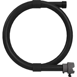 The 12.5 Rear Guide Hose is a black, coiled hose designed for industrial and commercial use. It features connectors at both ends for easy attachment, ensuring efficient and thorough operation.