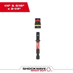 SHOCKWAVE Impact Duty™ 1/4” and 5/16” x 2-1/4” QUIK-CLEAR™ 2-in-1 Magnetic Nut Driver