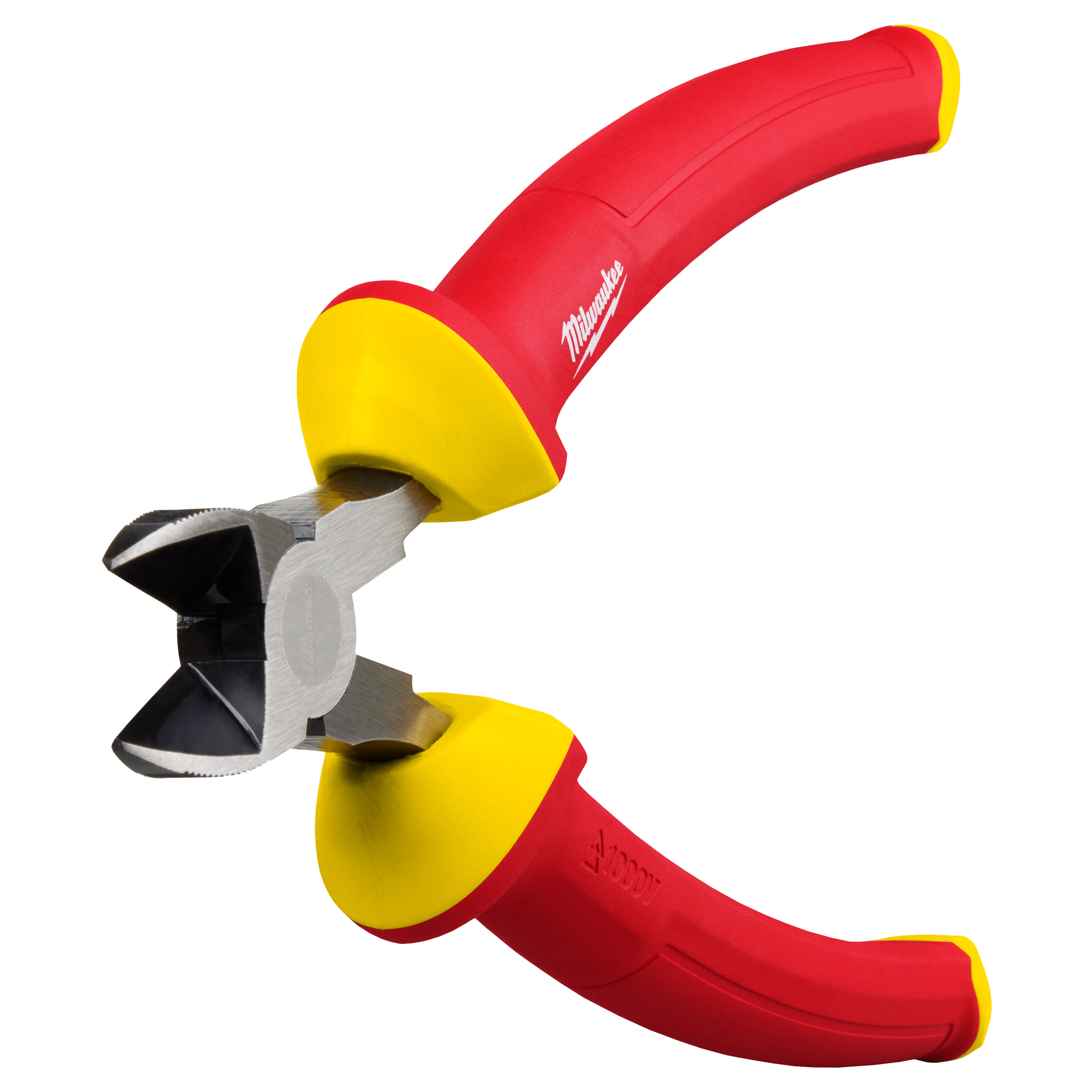 1000V Insulated 8" Diagonal Cutting Pliers with yellow and red ergonomic handles, designed for safety and comfort.