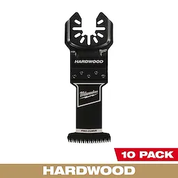 Milwaukee OPEN-LOK 1-3/8" HCS Japanese Tooth Pro-Curve Hardwood Blade, 10-pack, displayed with black finish and sharp teeth.