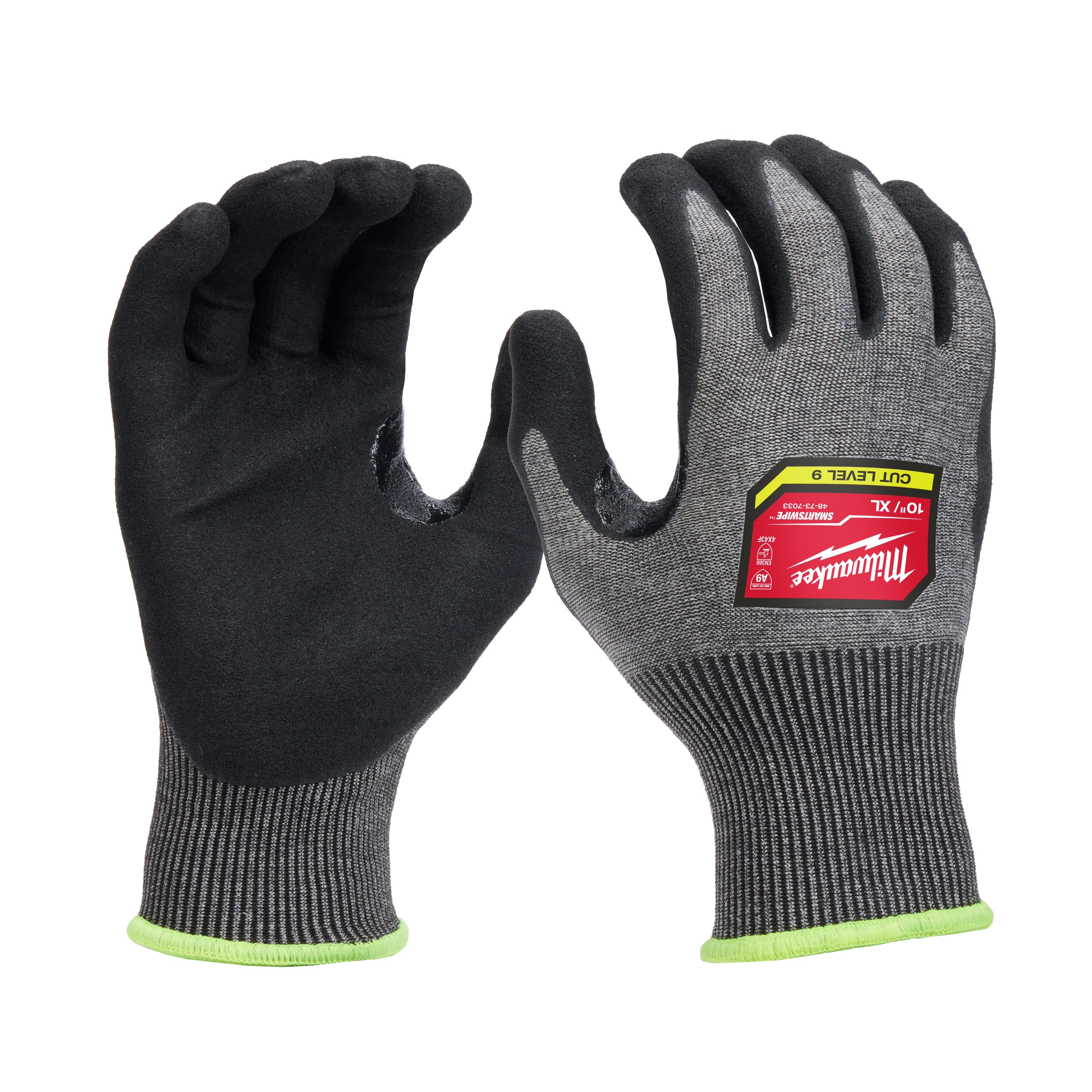 6) Cut Level 9 High-Dexterity Nitrile Dipped Gloves (XL