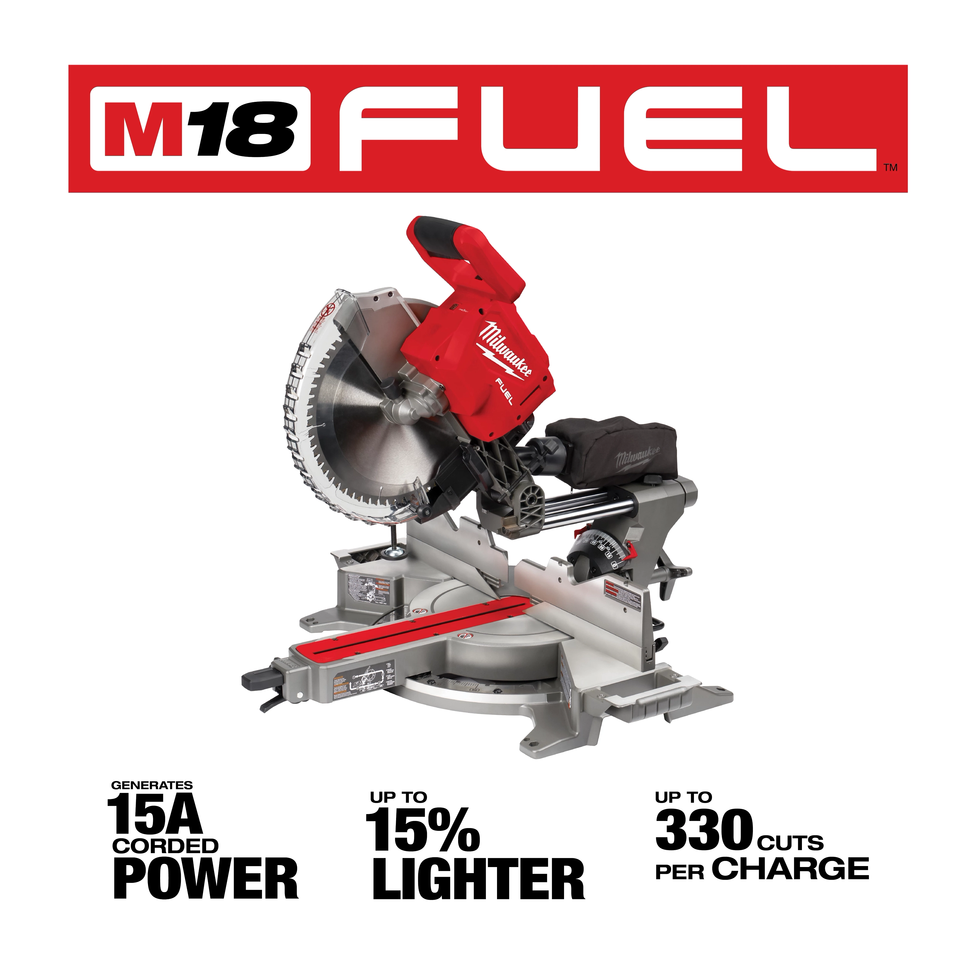 M18 FUEL™ 12" Dual Bevel Sliding Compount Miter Saw w/ One-Key USPs