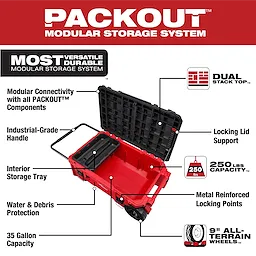 PACKOUT Rolling Tool Chest walk around image., PACKOUT Deep Organizer