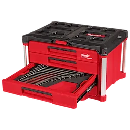 60pc. Metric & SAE Combination Wrench Set with PACKOUT™ 4 Drawer Tool Box