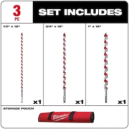 Ship Auger Bit 18" Set - 3 PC