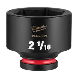 SHOCKWAVE Impact Duty 3/4" Drive 2-1/16" Standard 6 Point Socket standing upright with size marking visible.