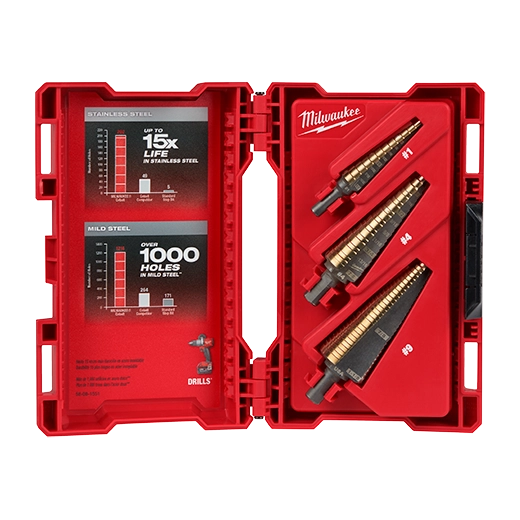MCBattle49個セット 3PC) Cobalt Step Drill Bit Set | Milwaukee Tool