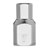1/4" Drive 7mm Low-Profile Hex Bit Socket made of silver metal. The hex bit has a low-profile design and features a "7" engraved near the base, indicating the size.