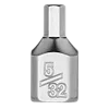 A silver 1/4" Drive 5/32" Low-Profile Hex Bit Socket with a hexagonal tip. The socket is engraved with "5/32" on its side in a large font.