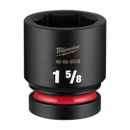 SHOCKWAVE Impact Duty 1" Drive 1-5/8" Standard 6 Point Socket standing upright with a red ring near the base.