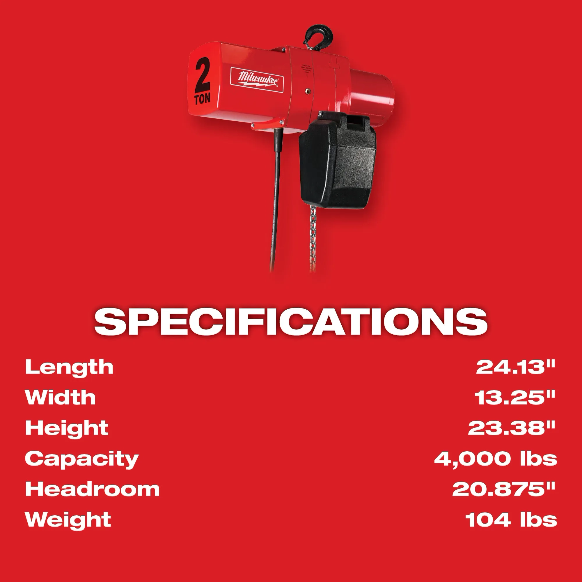 2 Ton Electric Chain Hoist - 3