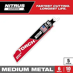 6" 10TPI The TORCH(TM) with NITRUS CARBIDE(TM) Teeth for Medium Metal 5PK