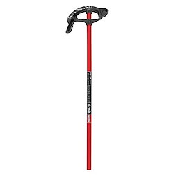 1" EMT Iron Conduit Bender with a red handle and black head, designed for bending electrical metallic tubing accurately.