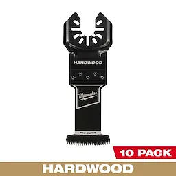 Milwaukee Open-Lok 1-3/8" HCS Japanese Tooth Pro-Curve Hardwood Multi-Tool Blade 10-Pack, suitable for precise hardwood cutting.