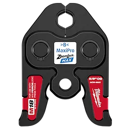 5/8" ZoomLock MAX Press Jaw for M18 FORCE LOGIC Press Tools featuring durable black and red design with a 5/8" OD capacity.