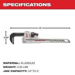 14 in. Aluminum Pipe Wrench