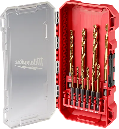 SHOCKWAVE Impact Duty™ RED HELIX™ Titanium Drill Bit Set - 10PC