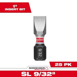 SHOCKWAVE™ 1" Impact Duty Slotted 9/32" Insert Bits Bulk 25