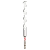 1/2" x 4" x 6" SHOCKWAVE Impact Duty Carbide Multi-Material Drill Bit featuring a silver and white spiral design.