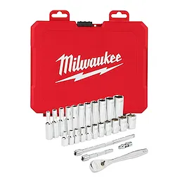 26pc 1/4" Drive SAE Ratchet and Socket Set