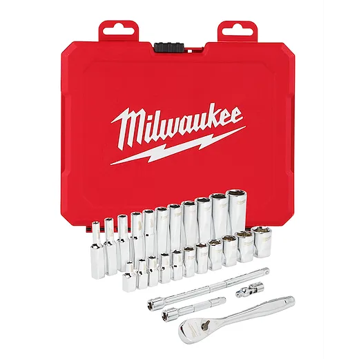 1/4" Drive 26pc Ratchet & Socket Set - SAE