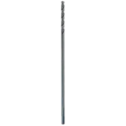 5/16" x 12" Aircraft Length Black Oxide Drill Bit with a spiral groove, long cylindrical body, and black finish.