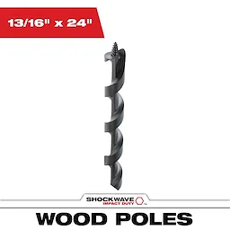 13/16 in. x 24 in. Shockwave Lineman's Impact Auger Bit