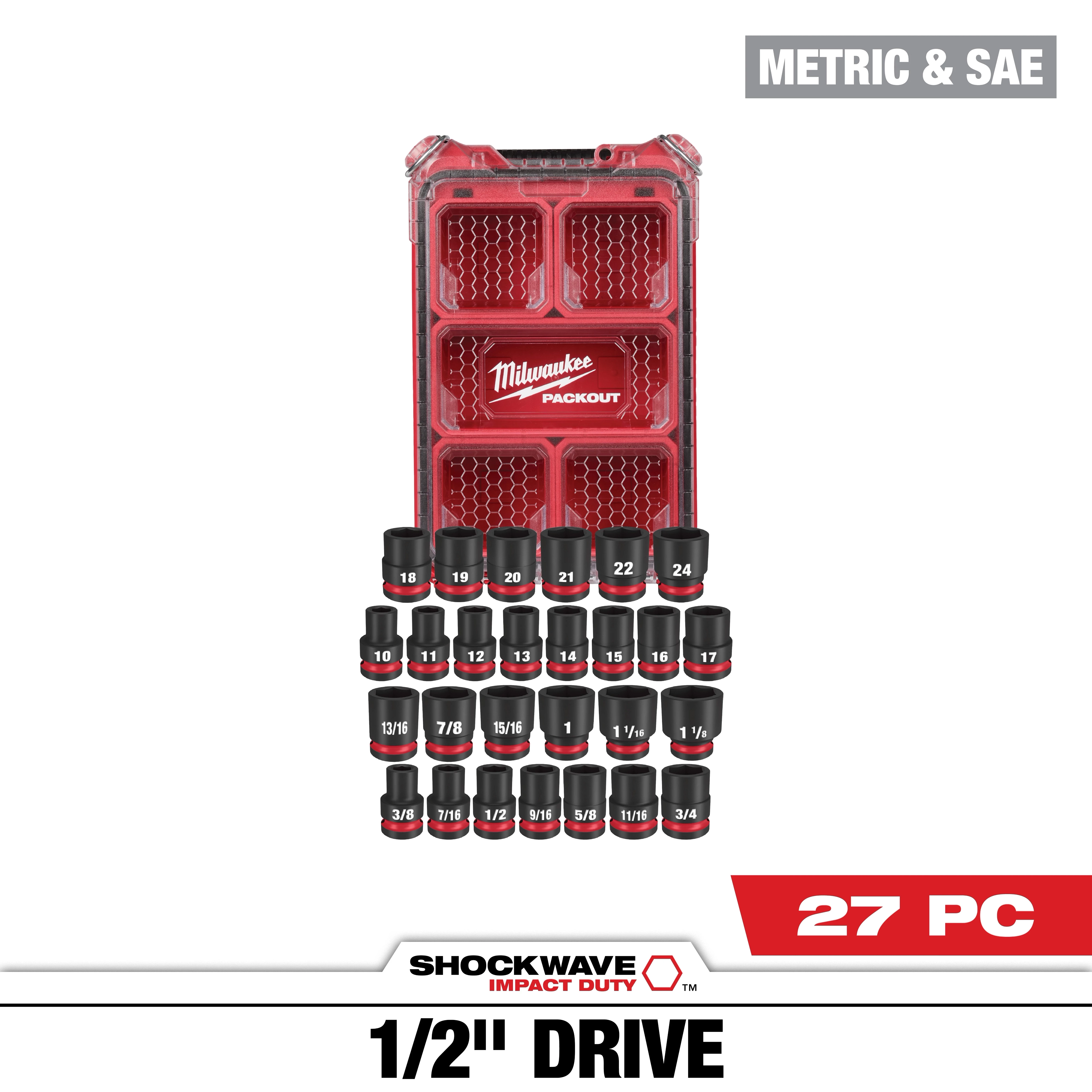 du8168ページ。 SHOCKWAVE Impact Duty™ Socket Set | Milwaukee Tool
