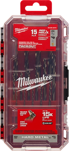 RED HELIX™ Cobalt Drill Bit Set – 15PC | Milwaukee Tool