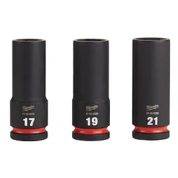 3PC SHOCKWAVE Impact Duty™ 1/2" Drive Metric Deep 6 Point Socket Set