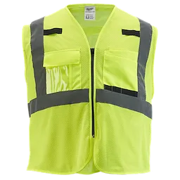 Class 2 High Visibility Yellow Mesh Safety Vest - L/XL