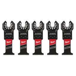 Five 1-3/8" NITRUS Carbide Extreme Materials Universal Fit Oscillating Multi-Tool Blades.