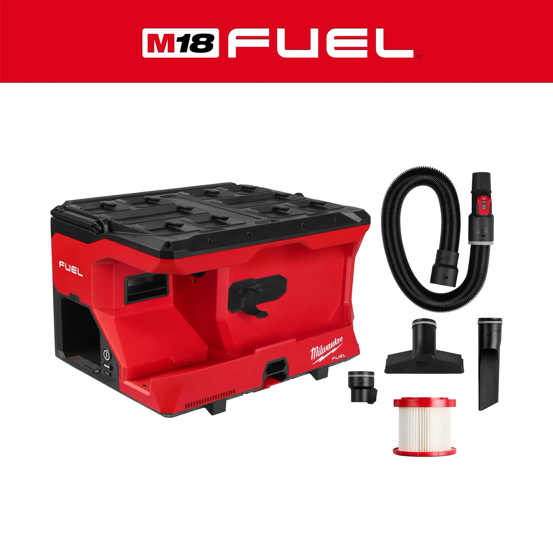 Milwaukee M18 FUEL 4 Gallon Wet Dry Vacuum with PACKOUT Compatibility and VACLINK 0971-20