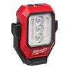 Milwaukee Rechargeable Pivoting Task Light w/ Spot Mode features a red and black design with three LED lights.