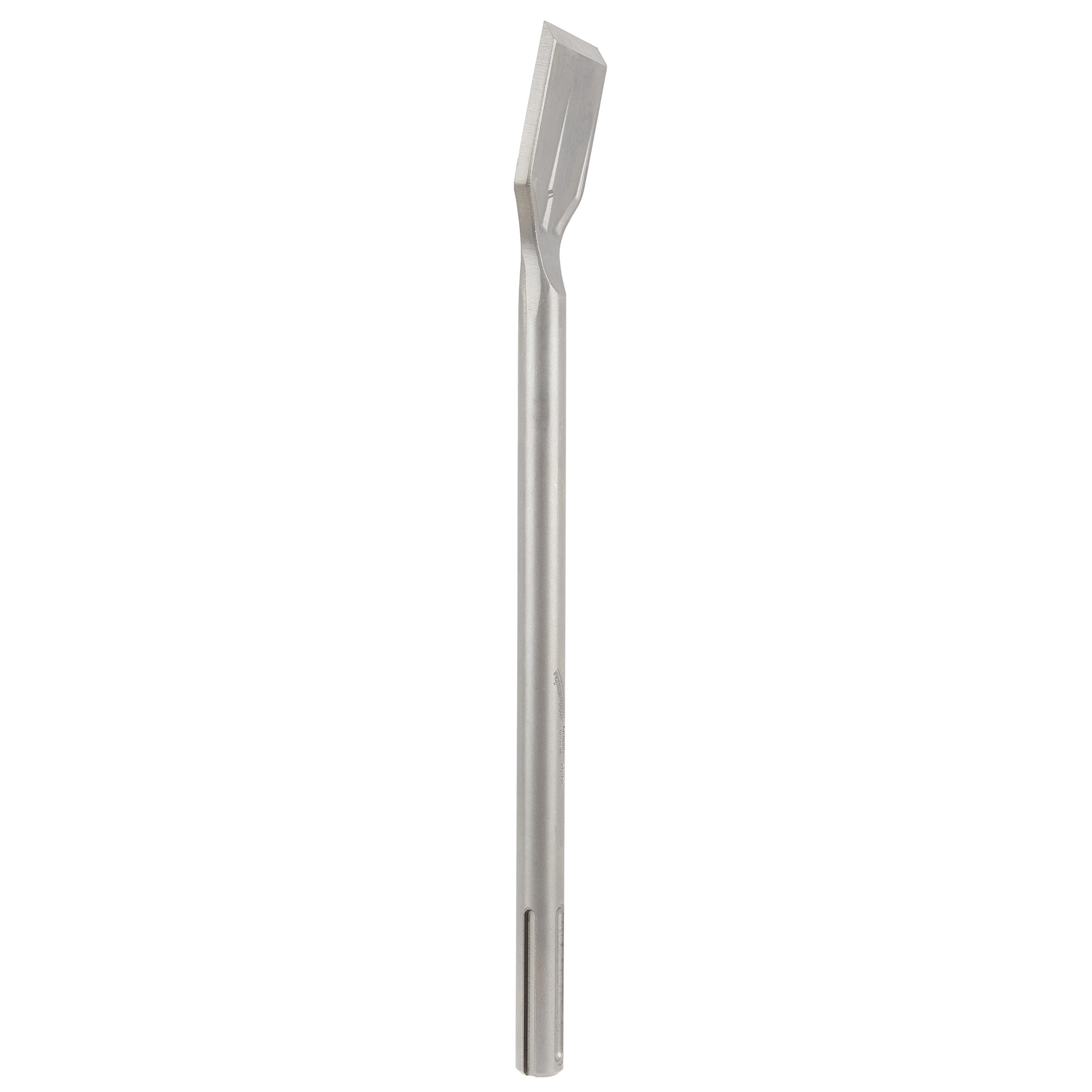 SDS-MAX 2" Tile Chisel with a silver, elongated cylindrical body and a wide, flat chisel tip at the top for tile removal.